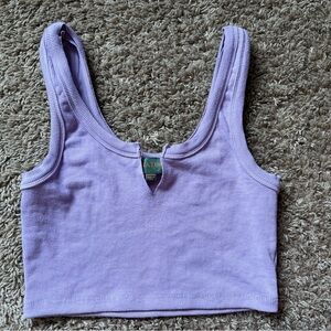 Signature8 Lilac Ribbed Crop Top